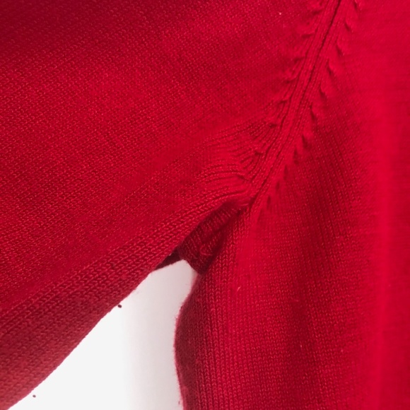Cranberry wool and polyester cardigan. - Picture 6 of 6